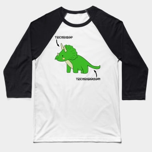 Triceratops Tricerabottom Dinosaur Funny Baseball T-Shirt